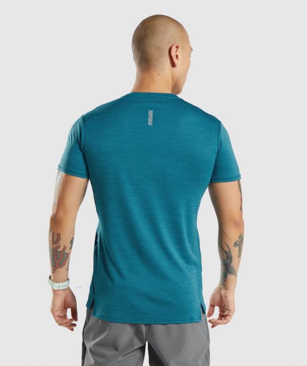 Panske Tricka Gymshark Speed Tyrkysové | OY0257364